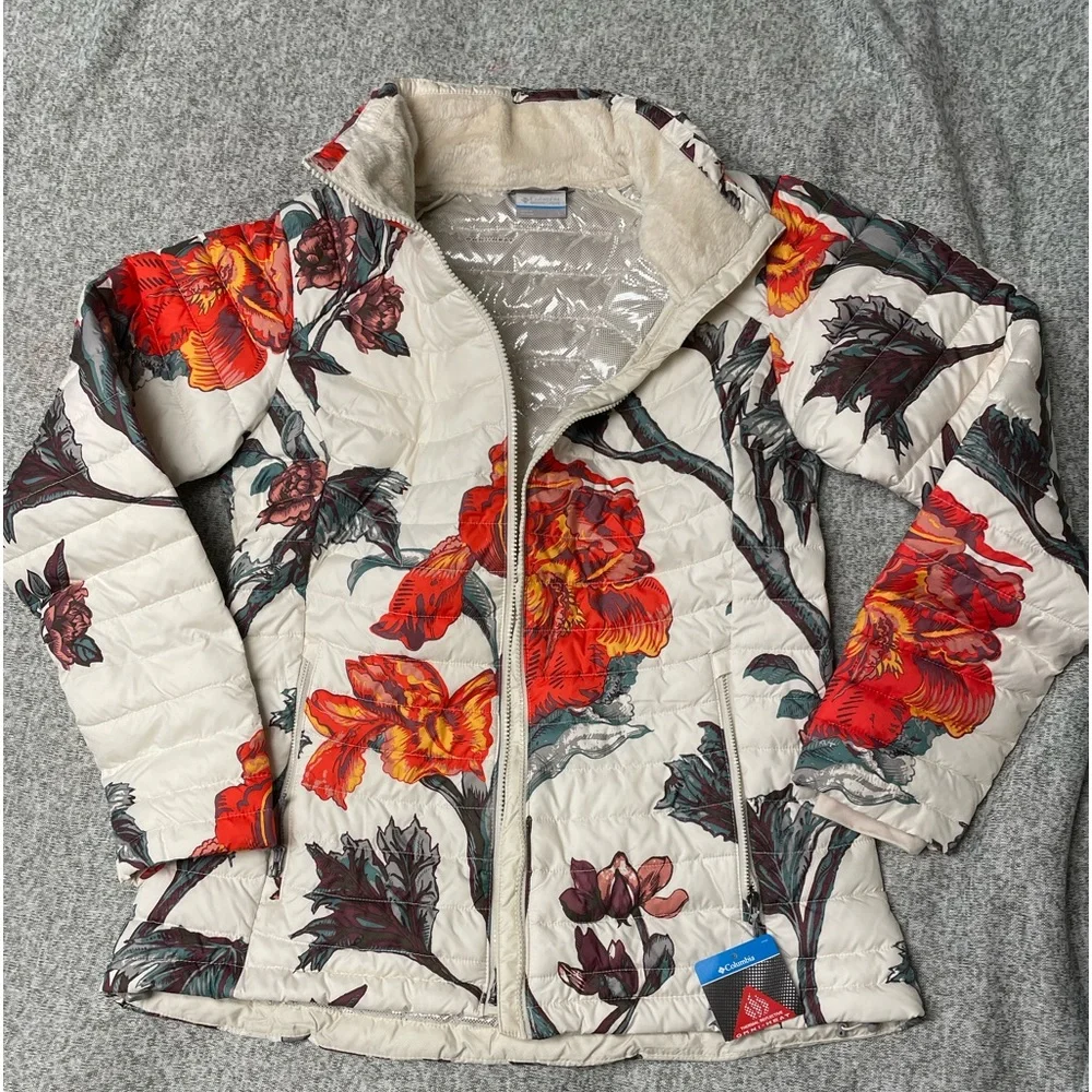 Columbia | Jackets & Coats | Columbia Floral Jacket Red And Cream